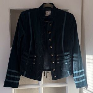 Together Dark Green Military Style Blazer
